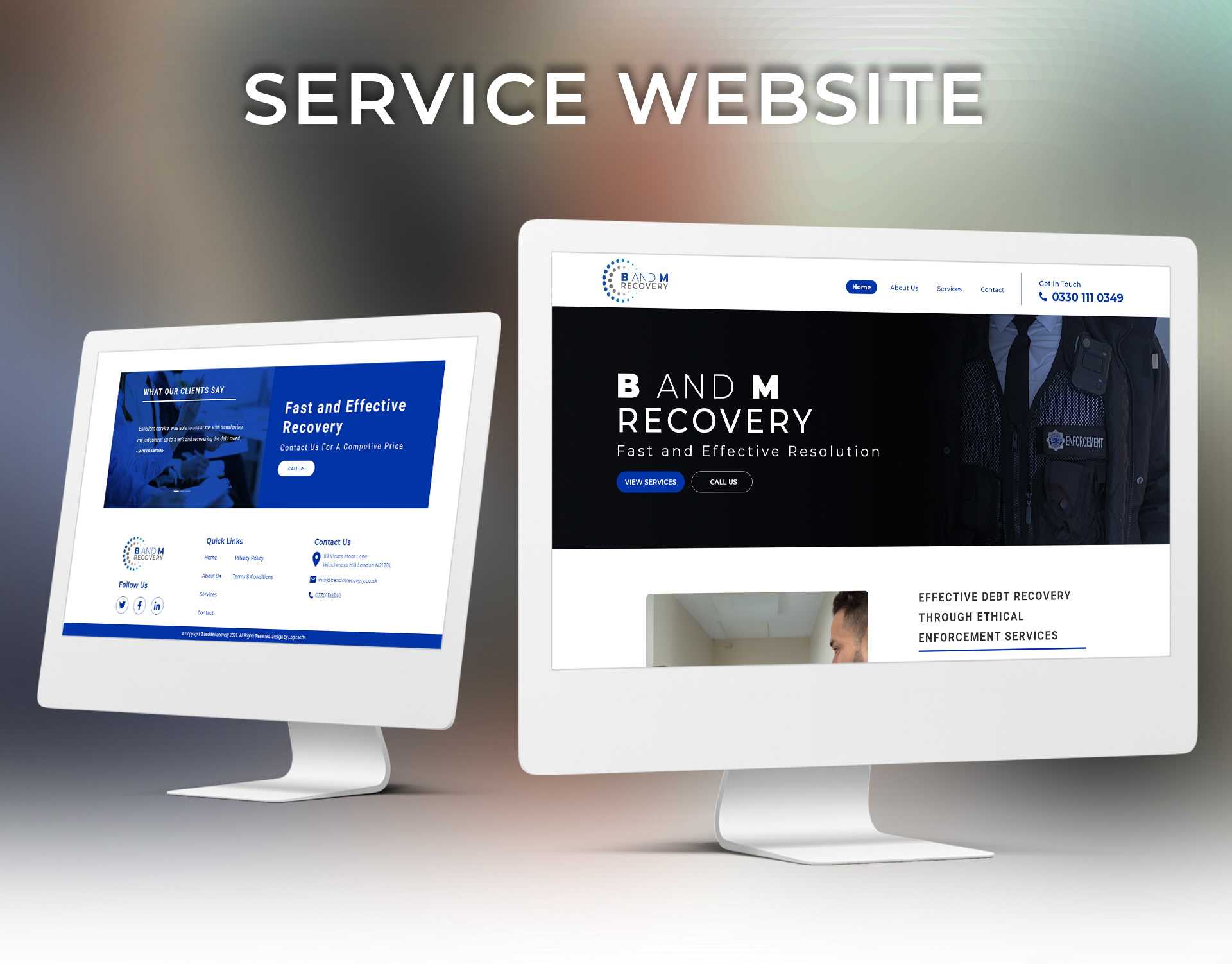 B & M Recovery – Enforcement Agency UI Design